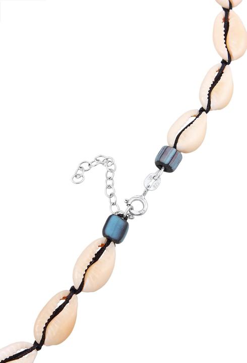 Elli Choker, Muschel (Glas, 925er Sterling Silber, Nylon, Muschel, No stone, 36 cm)
