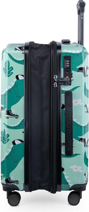Immagine prodotto Hauptstadtkoffer Centro - Valigia per bambini a mano con guscio rigido, Skater Dinos (55 l, Bagaglio a mano (fino a 50 litri))