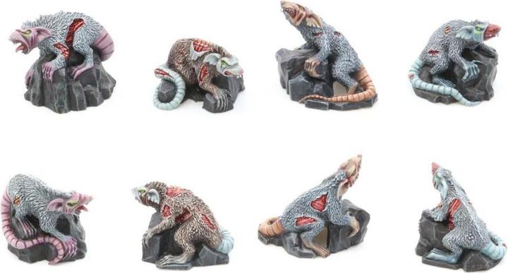 Produktbild Tabletop-Art Miniaturen-Set Zombieratten 4 Teile (Metall)