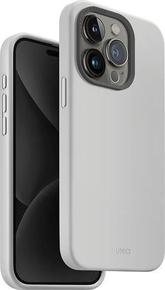 Produktbild Uniq etui Lino Hue iPhone 15 Pro 6.1" Magclick Charging jasnoszary/chalk grey (Apple iPhone 15 Pro)
