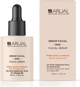 Arual Gesichtsserum für trockene und reife Haut mit reiner Hyaluronsäure und Vitamin B5