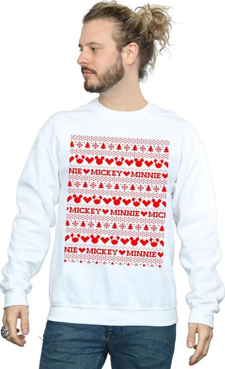 Immagine prodotto Disney Mickey And Minnie Christmas Fair Isle Felpa Uomo (M)