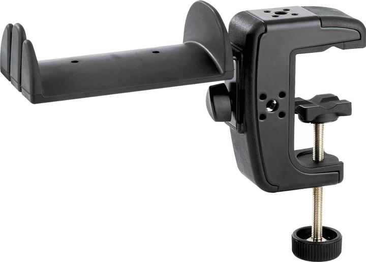 K&M Support pour casque d'écoute avec pince de table 16085