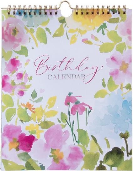 Produktbild Artebene Geburtstagskalender Aquarell Blüten 21 x 26cm von