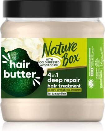 Produktbild Nature Box Hair Butter Treatment 4In1 Deep Repair Deeply Regenerating Hair Mask 4In1 With Avocado (300 ml)