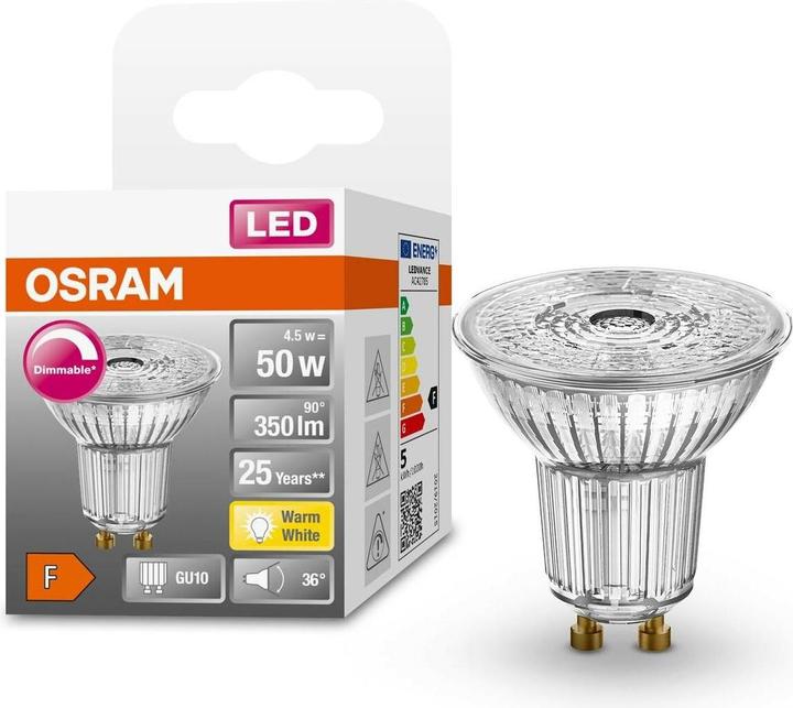 Produktbild Osram Led Superstar Par16 (GU10, 4.50 W, 350 lm, 1 x, F)