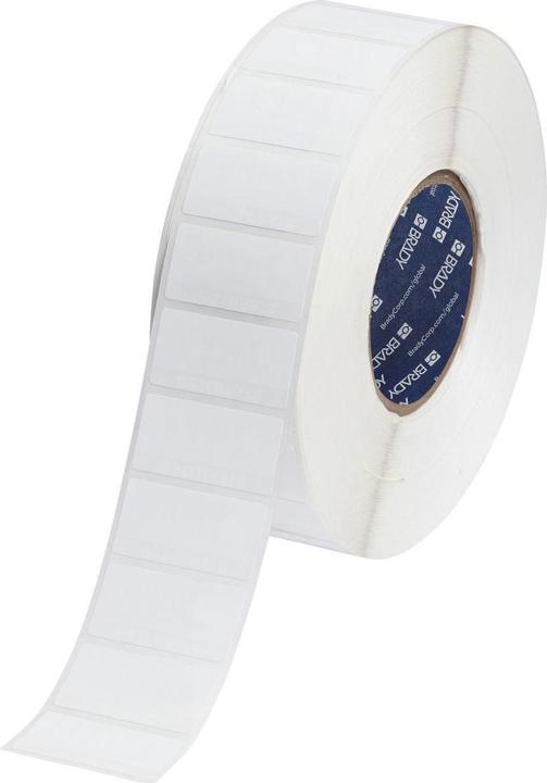 Actual product image Brady THT-137-7425-2-AC, Polypropylene, White, 50.80 x 25.40 mm, permanent, with indication for (5.08 cm)