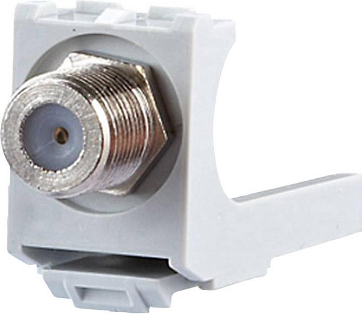 Actual product image Metz Connect BTR x-DAT modul KOAX modul F/F Feed-through coupling coaxial with F connector light gray (36 mm)