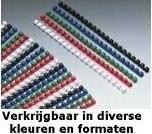 Produktbild GBC Binderücken 10mm, 21 Ringe, weiss, 100 Stk.
