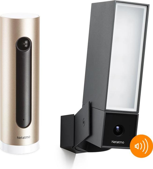 Image du produit Netatmo Caméra extérieure avec sirène + caméra intérieure Bundle (1920 x 1080 Pixels)