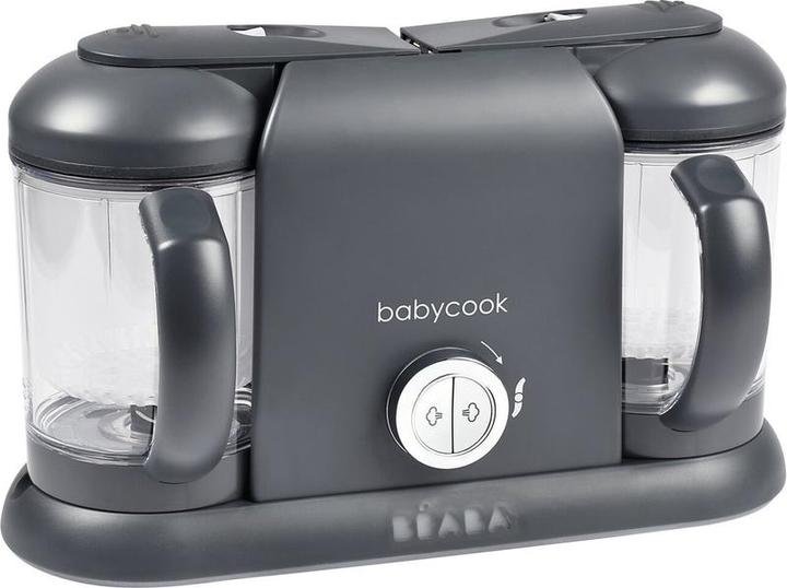 Beaba Babycook Plus Grinder-Steamer 4in1, Gris Foncé