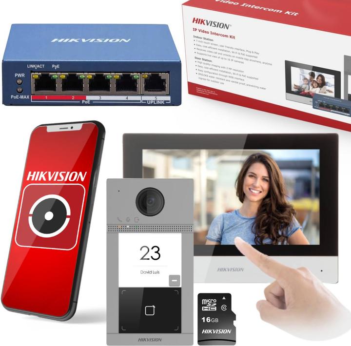 Immagine prodotto Hikvision DS-KIS604-S(C) Citofono IP (Ethernet)