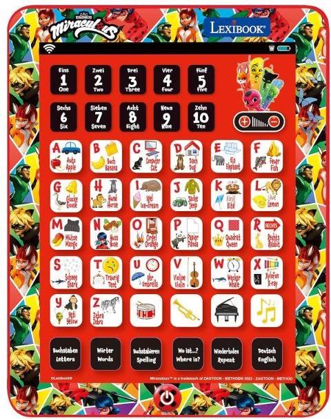 Image du produit Lexibook Tablette d'apprentissage bilingue allemand/anglais Miraculous (Allemand, Anglais)