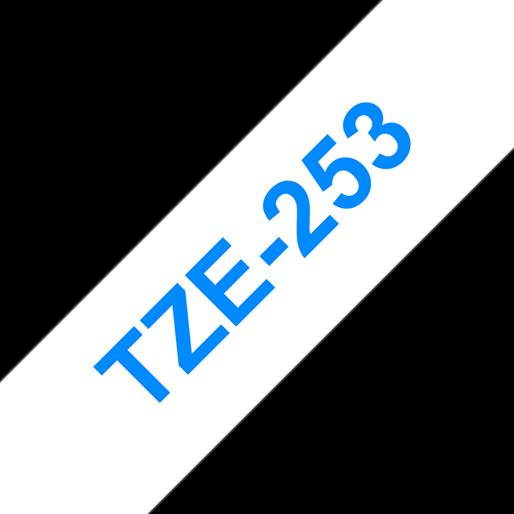 Produktbild Brother Tze-253 (2.40 cm, Blau, Weiss)