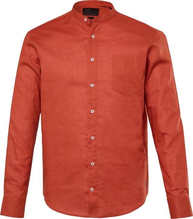 JP1880 Hemd, Langarm, Leinenmix, Stehkragen, Modern Fit (5XL)
