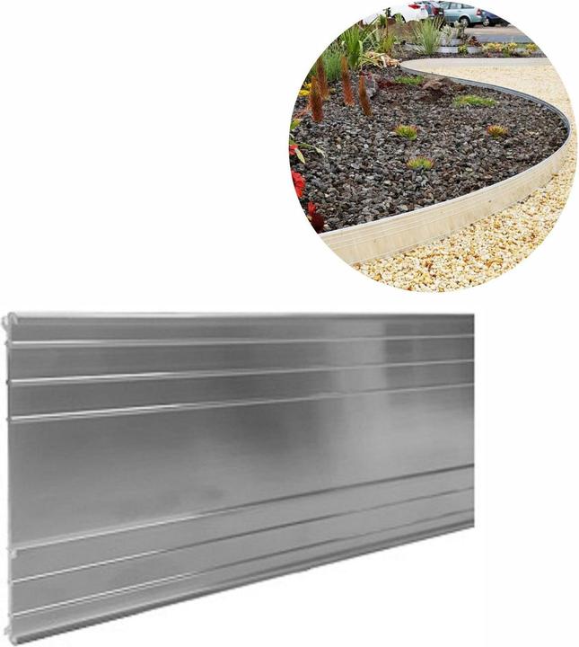 Actual product image Green Split Ultra strong aluminium lawn edging 5m 10m 15m 20m 25m 30m 10100cm or 14x100cm or 24x100cm (100 cm)