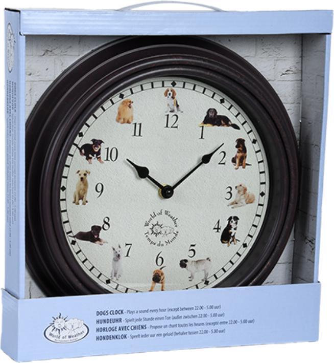 Produktbild Esschert Design Uhr mit Hunde Geräuschen (30 cm)