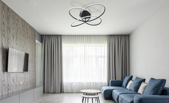 Produktbild Globo Deckenleuchte Panda schwarz matt 1xLED (3330 lm)