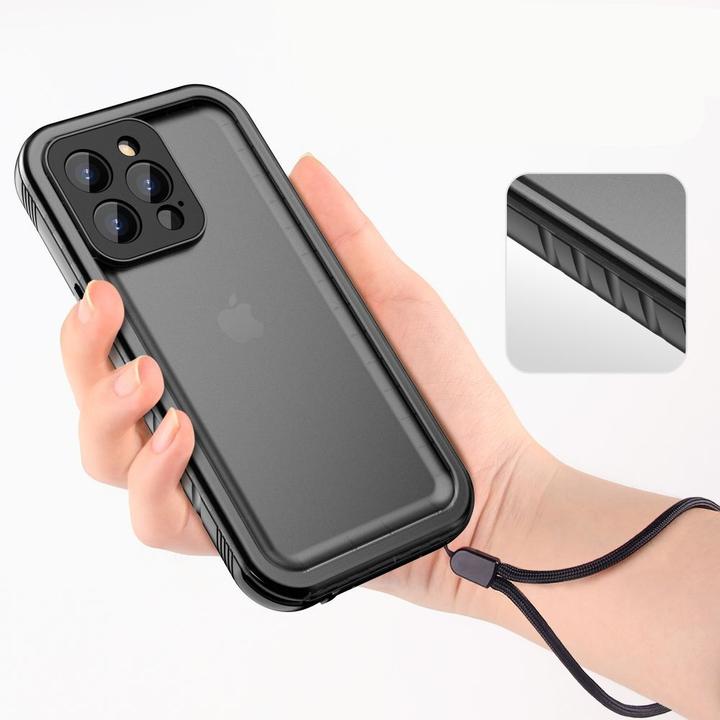 Actual product image Tech Technology protected CASE waterproof technology protected screen box IP68 Apple iPhone 13 Black (Apple iPhone 13)