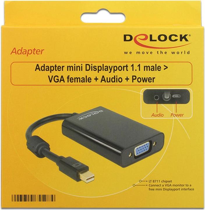 Produktbild Delock Mini-DisplayPort zu VGA mit Audio (VGA, 0.80 cm)