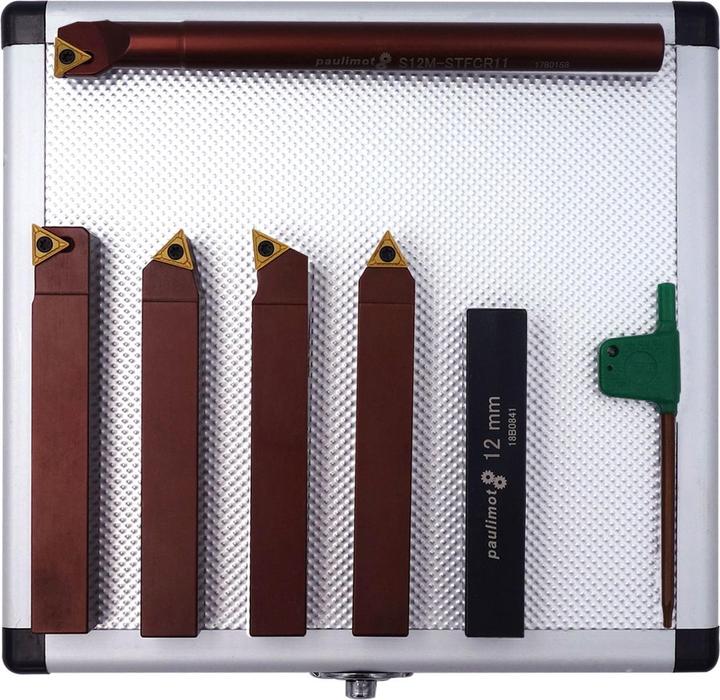 Produktbild Paulimot Drehmeissel-Set mit Wendeplatten, 14 mm, inkl. Bohrstange Ø 12 mm (14 mm)