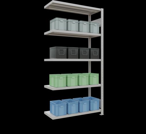 Produktbild Schulte Lagertechnik Stecksystem Anbauregal MULTIplus250 mit Längenriegel