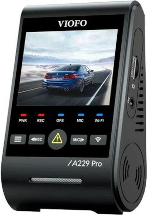 Immagine prodotto Viofo A229 Pro 3CH (WiFi, Accelerometro, Visione notturna, Ricevitore GPS, Microfono incorporato, Display integrato, 4K)