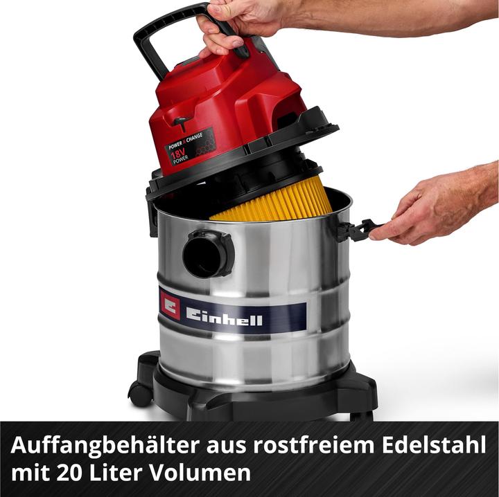 Actual product image Einhell TC-VC 18/20 Li S Solo (Wet dry vacuum cleaner)