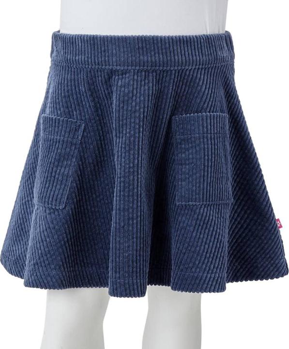 Image du produit VidaXL Jupe enfant avec poches Velours côtelé Bleu marine 92,Matière : 100 (92)