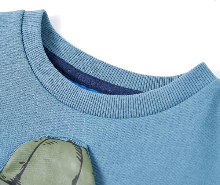 Immagine prodotto VidaXL Felpa da bambino blu medio 104,Materiale: 92% cotone. 8 (104)