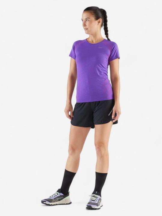 Image du produit Kiprun T-shirt running & trail sans couture femme - run 500 confort slim violet (XS)