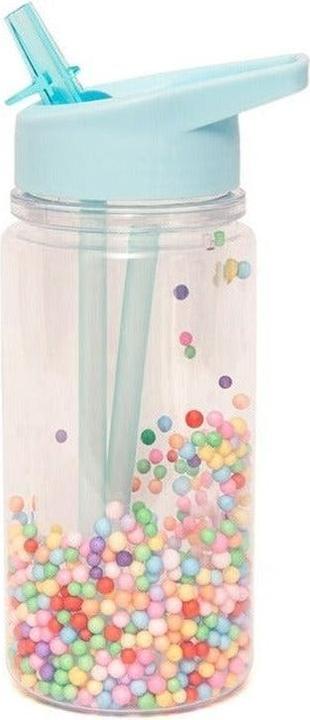 Image du produit Petit Monkey Bouteille à paille, Macaron Pops Aqua Blue (0.30 l)