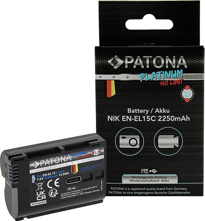 Produktbild Patona Platinum Akku mit USB-C Input Canon LP-E6NH (Kamera Akku)