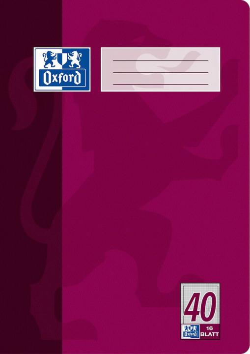 Image du produit Oxford Cahier d'école, A4, linéature 40 (A4, Quadrillé, Couverture souple)