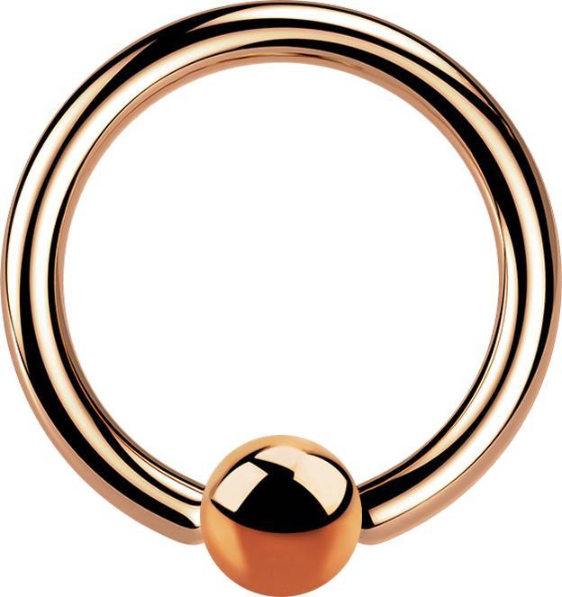 Star Piercing Ball Closure Ring rosegold (ohne Messing, Chirurgenstahl 316L)