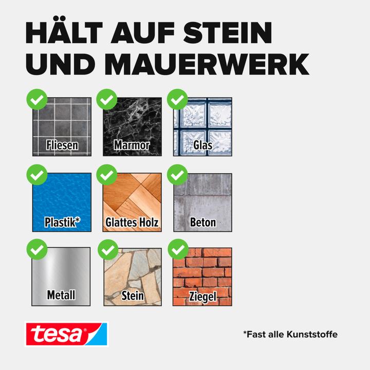 Actual product image tesa Adhesive screw for masonry & stone, square