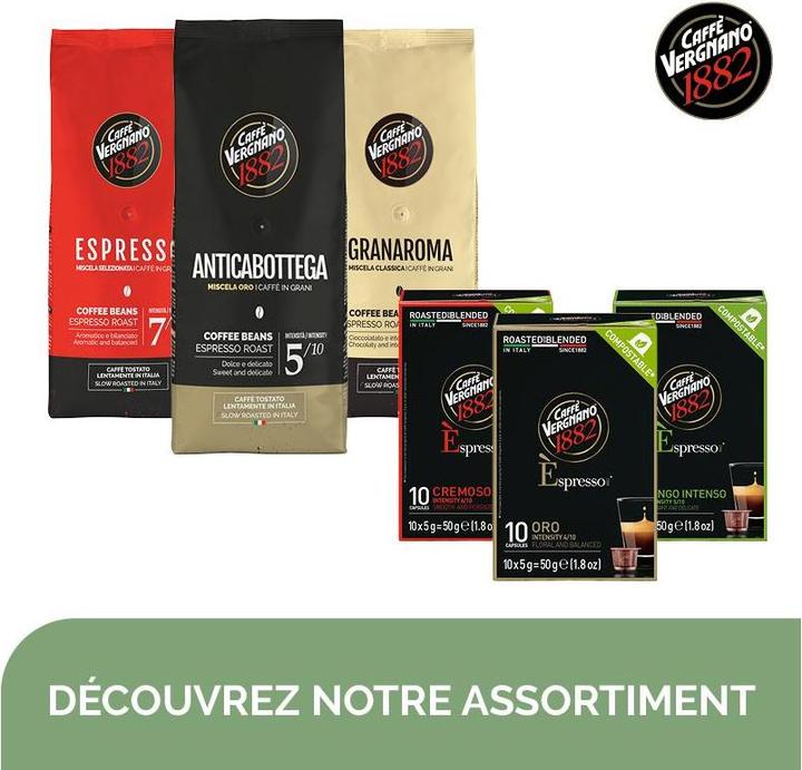 Image du produit Caffè Vergnano bar à espresso (1000 g, Torréfaction foncée)
