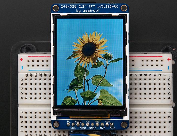 Actual product image Adafruit 2.2" 18-bit color TFT LCD with microSD ILI9340 (Various)