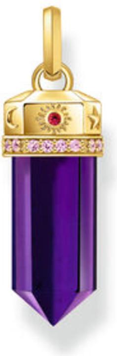 Thomas Sabo Kettenanhänger mit facettierten imitierten Amethyst vergoldet (925er Silber)