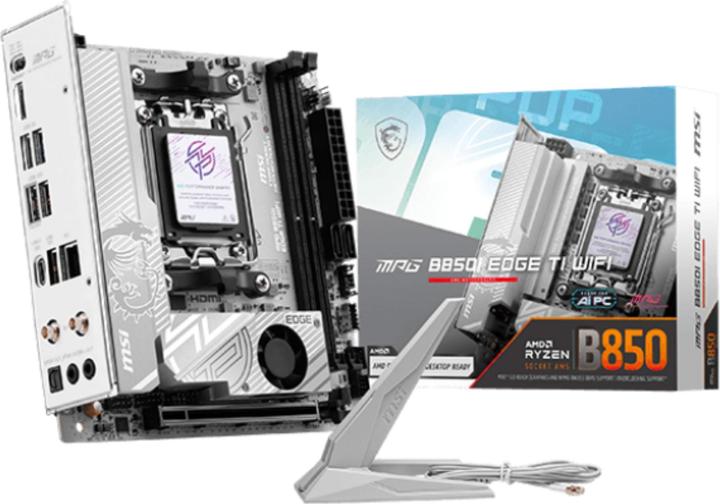MSI MPG B850I EDGE TI WIFI AM5 ITX MB (AM5, AMD B850, Mini-ITX)
