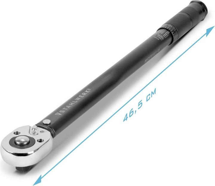 Produktbild Stahlwerk Drehmomentschlüssel TW-210 ST 28-210 Nm 1/2“ Zoll mit Mikrometerskala (1/2", 28 Nm, 210 Nm)