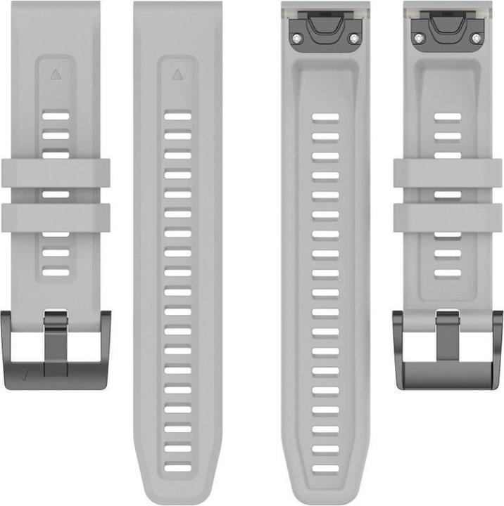 Actual product image OEM Strap Silicone strap for GARMIN FENIX 3 / 3HR / 5X / 6X / 6X Pro / 7X / 7X Pro grey (12) (26 mm, Silicone)