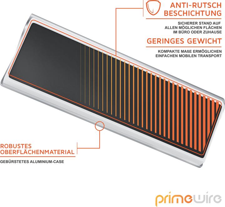 Produktbild Primewire 7 Port USB 3.2 Hub mit Netzteil,USB Hub gebürstetes Aluminium-Gehäuse (USB-A, 7 Ports)