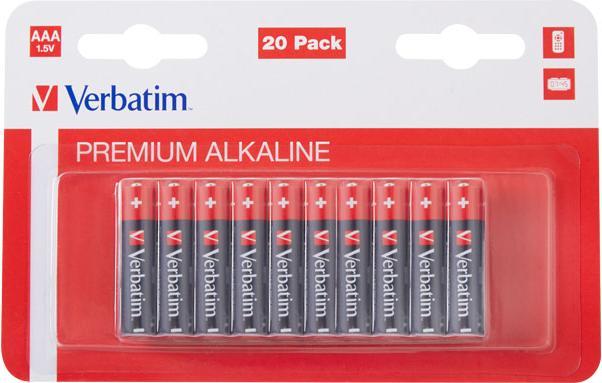 Produktbild Verbatim Premium Alkaline (20 Stk., AAA, 1300 mAh)