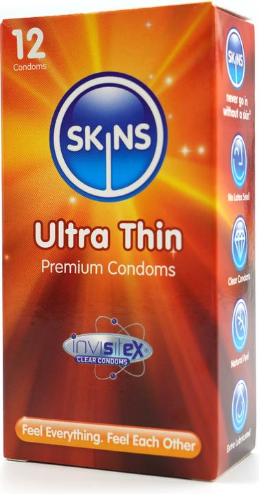 Actual product image Skins Ultra Thin" 12 ultra thin condoms made of crystal clear latex - without latex odour (12 pcs.)