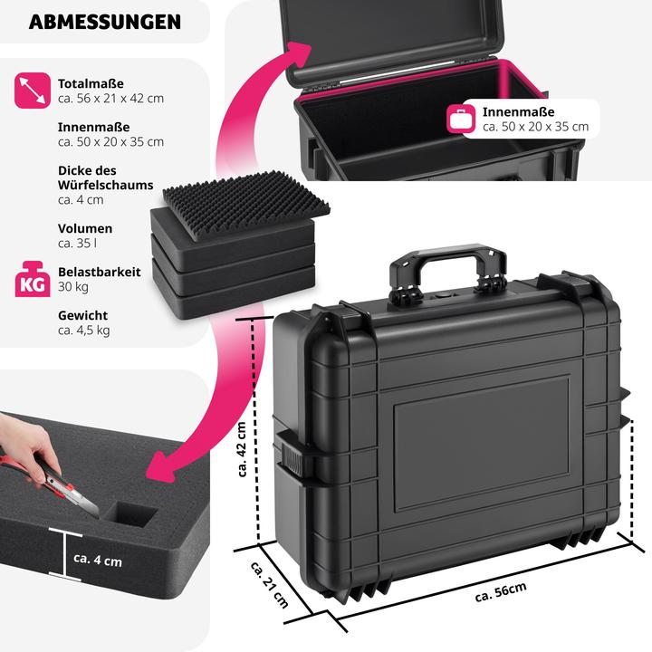 Produktbild tectake Fotokoffer (Fotokoffer, 35 l)