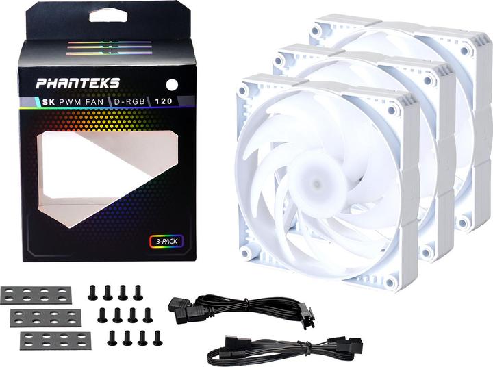 Actual product image Phanteks SK PWM D-RGB Fan, Pack of 3 (120 mm, 3 x)
