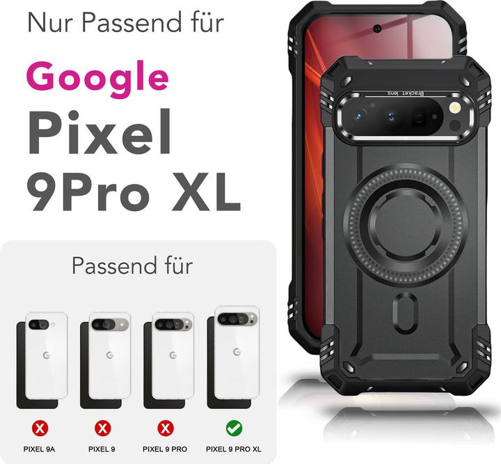 Image du produit Nalia Granite - Schlagfeste Panzer Hülle mit MagSafe & Kamera Standfuss - Military Cover (Google Pixel 9 Pro XL)