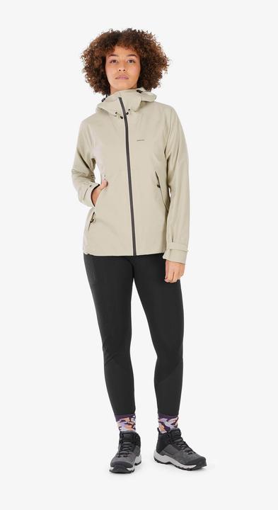 Immagine prodotto Quechua Giacca da trekking da donna impermeabile per escursioni in montagna - MH500 beige (L)