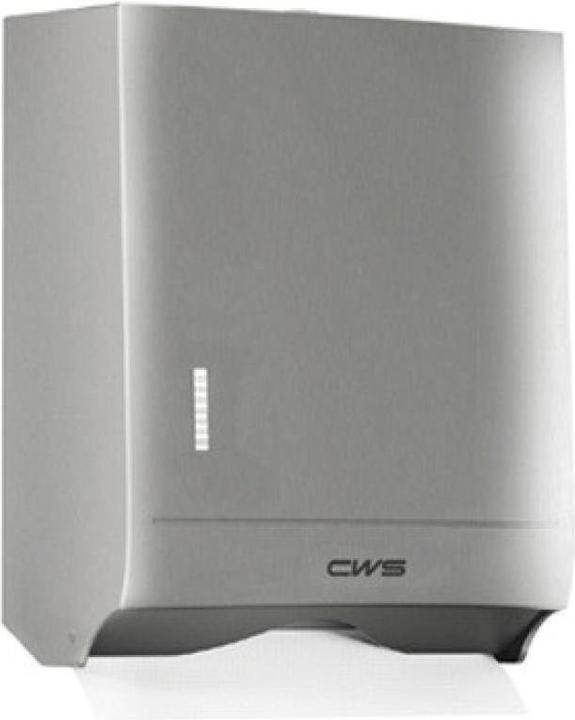 Actual product image CWS Folding Paper Towel Dispenser Paradise Stainless Steel Paper Slim